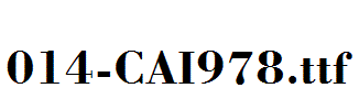 fonts 014-CAI978.ttf