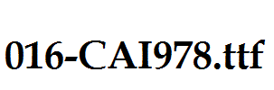 fonts 016-CAI978.ttf