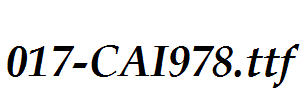 fonts 017-CAI978.ttf