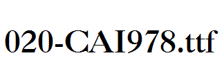 fonts 020-CAI978.ttf