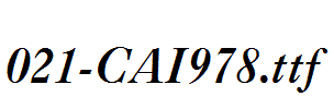 fonts 021-CAI978.ttf