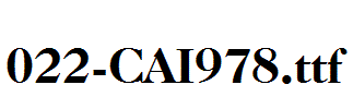 fonts 022-CAI978.ttf