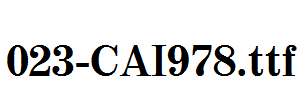 fonts 023-CAI978.ttf