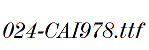 fonts 024-CAI978.ttf