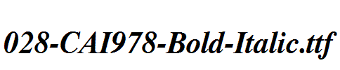 fonts 028-CAI978-Bold-Italic.ttf