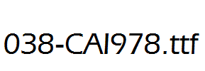 fonts 038-CAI978.ttf