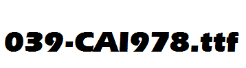 fonts 039-CAI978.ttf