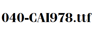 fonts 040-CAI978.ttf