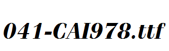 fonts 041-CAI978.ttf