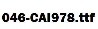 fonts 046-CAI978.ttf