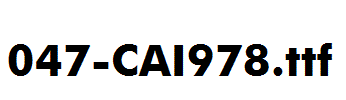 fonts 047-CAI978.ttf