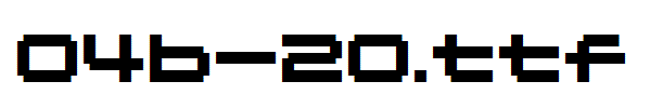 fonts 04b-20.ttf