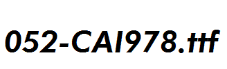 fonts 052-CAI978.ttf