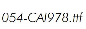 fonts 054-CAI978.ttf