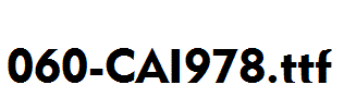 fonts 060-CAI978.ttf