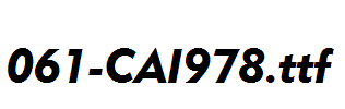 fonts 061-CAI978.ttf