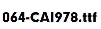 fonts 064-CAI978.ttf