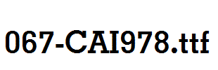 fonts 067-CAI978.ttf