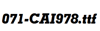 fonts 071-CAI978.ttf