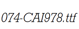 fonts 074-CAI978.ttf