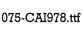 fonts 075-CAI978.ttf