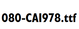 fonts 080-CAI978.ttf