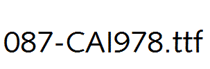 fonts 087-CAI978.ttf