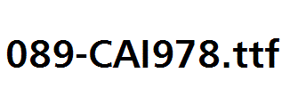 fonts 089-CAI978.ttf