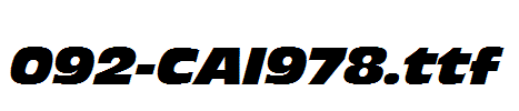 fonts 092-CAI978.ttf