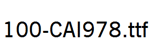 fonts 100-CAI978.ttf