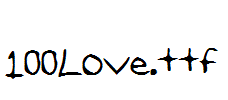 fonts 100Love.ttf