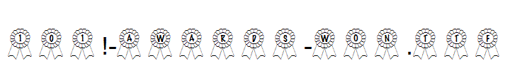 fonts 101!-Awards-Won.ttf