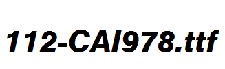 fonts 112-CAI978.ttf