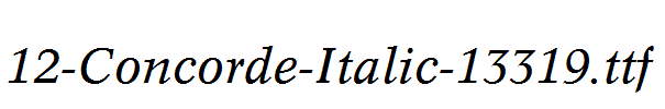 fonts 12-Concorde-Italic-13319.ttf