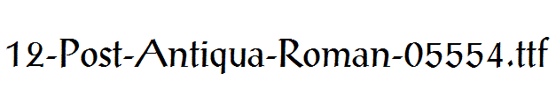 fonts 12-Post-Antiqua-Roman-05554.ttf