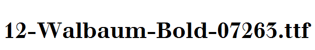 fonts 12-Walbaum-Bold-07263.ttf