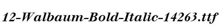 fonts 12-Walbaum-Bold-Italic-14263.ttf