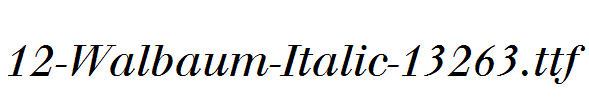 fonts 12-Walbaum-Italic-13263.ttf