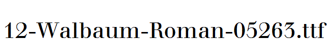 fonts 12-Walbaum-Roman-05263.ttf