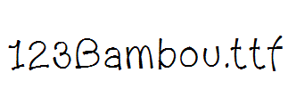 fonts 123Bambou.ttf