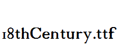 fonts 18thCentury.ttf
