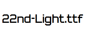 fonts 22nd-Light.ttf