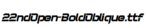 fonts 22ndOpen-BoldOblique.ttf