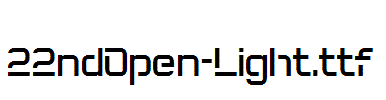 fonts 22ndOpen-Light.ttf