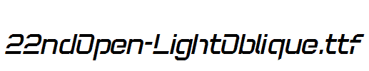 fonts 22ndOpen-LightOblique.ttf