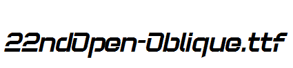 fonts 22ndOpen-Oblique.ttf