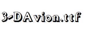 fonts 3-DAvion.ttf