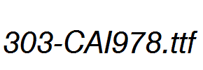 fonts 303-CAI978.ttf