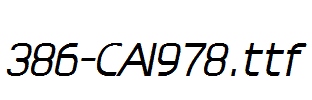 fonts 386-CAI978.ttf