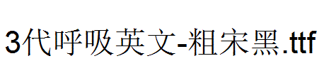 fonts 3代呼吸英文-粗宋黑.ttf